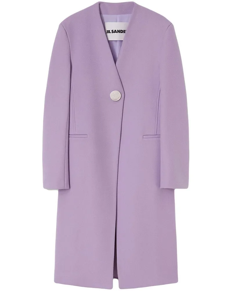 Jil Sander Mantel mit V-Ausschnitt - Violett Violett