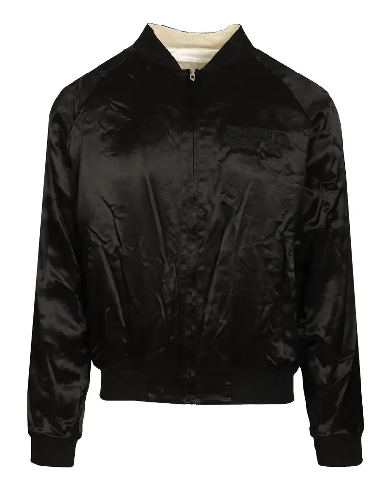 Diesel Wendbare Satin-Bomberjacke - Schwarz Schwarz