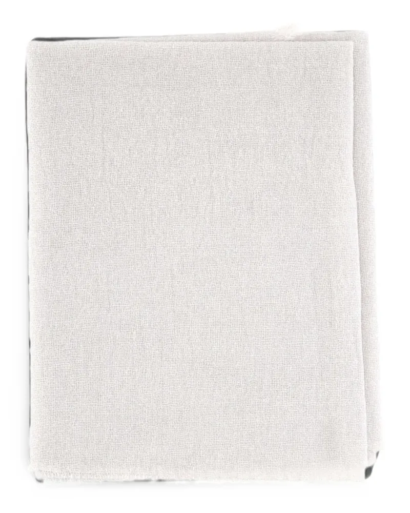 Gran Sasso fringed lightweight scarf - Nude Nude