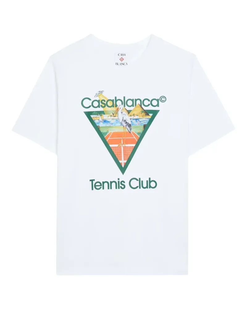 Casablanca Paris T-Shirt mit "Tennis Club"-Print - Weiß Weiß