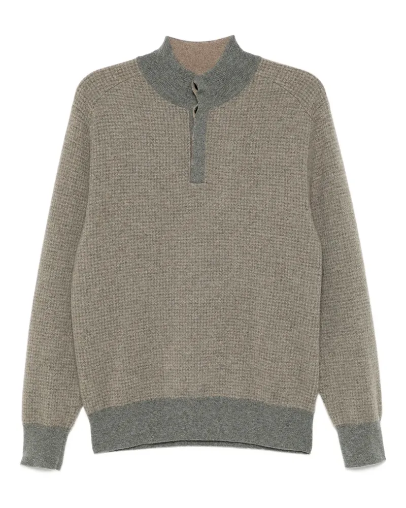 N.Peal Pullover mit Fischgrätenmuster - Braun Braun