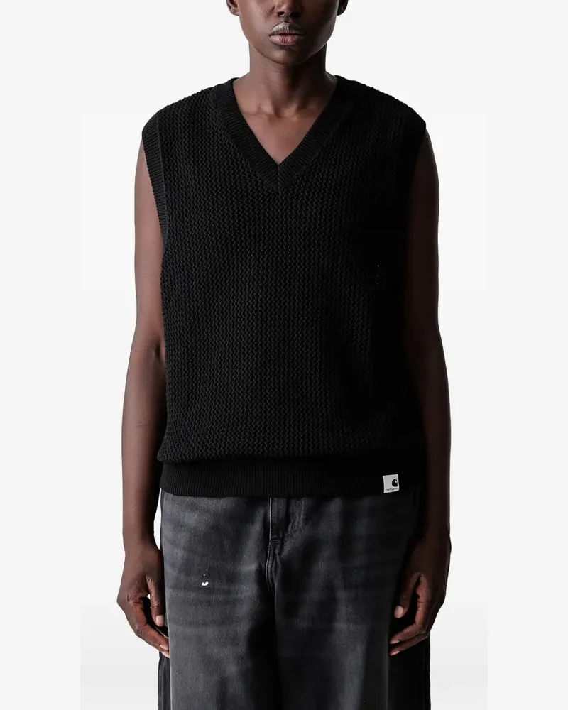 Carhartt WIP Stockton Pullunder mit V-Ausschnitt - Schwarz Schwarz