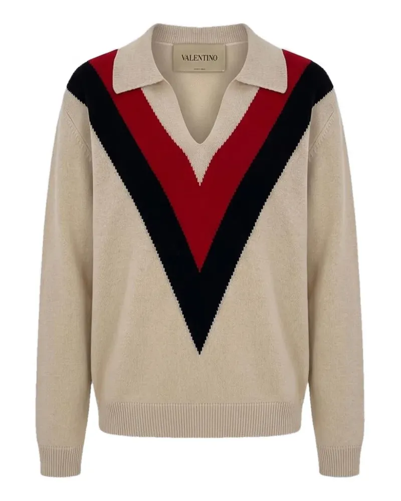Valentino Garavani VLogo Signature Intarsien-Pullover - Nude Nude