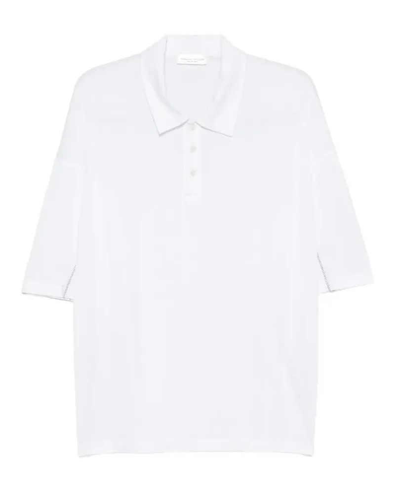 Roberto Collina Poloshirt mit sichtbarer Naht - Weiß Weiß
