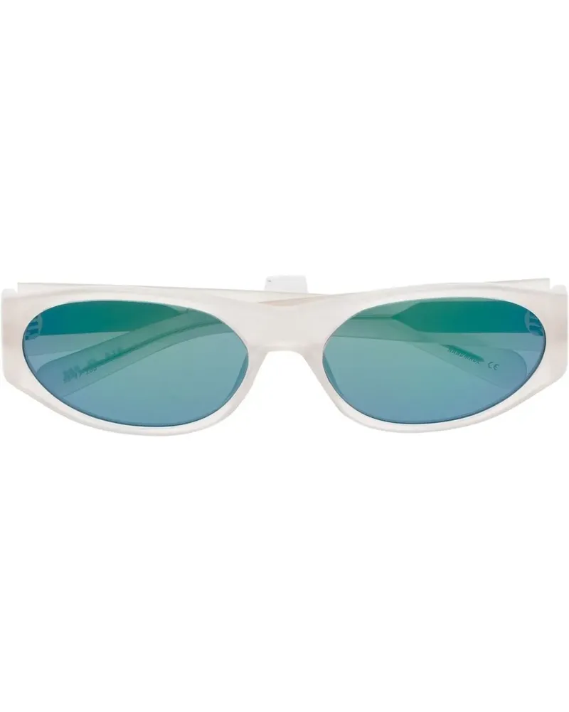 FLATLIST Sonnenbrille mit rundem Gestell - Weiß Weiß