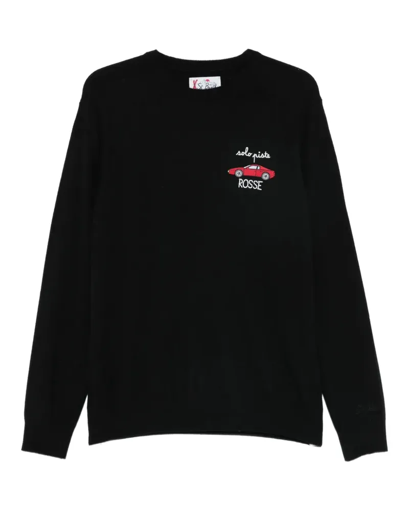 MC2 Saint Barth Heron Light Pullover mit Stickerei - Schwarz Schwarz