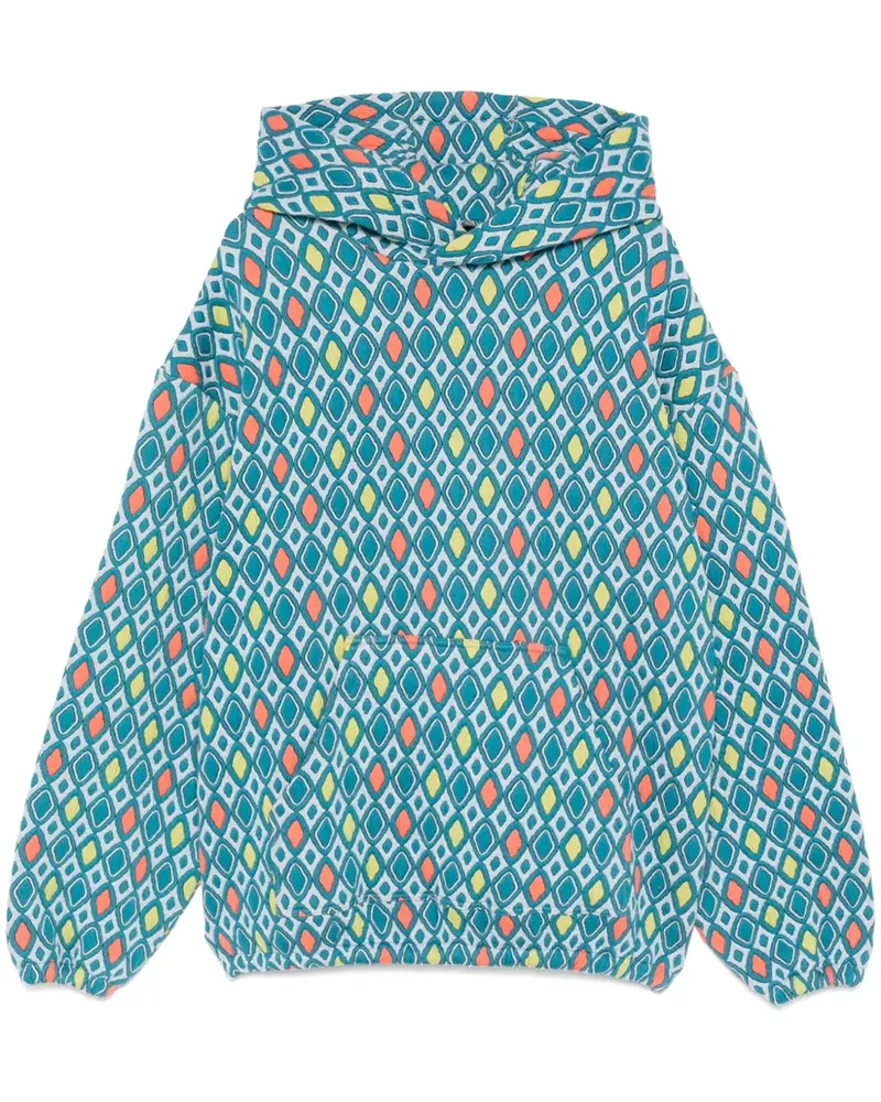 BONSAI Hoodie mit grafischem Print - Blau Blau