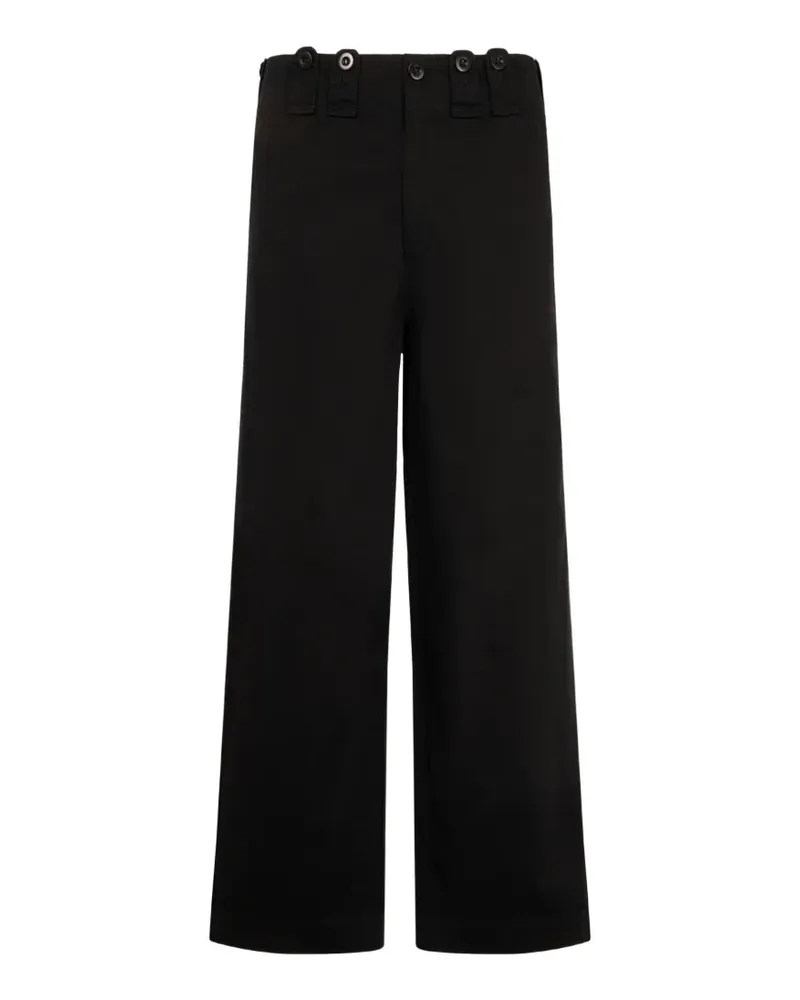 Junya Watanabe button-tab wide-leg trousers - Schwarz Schwarz