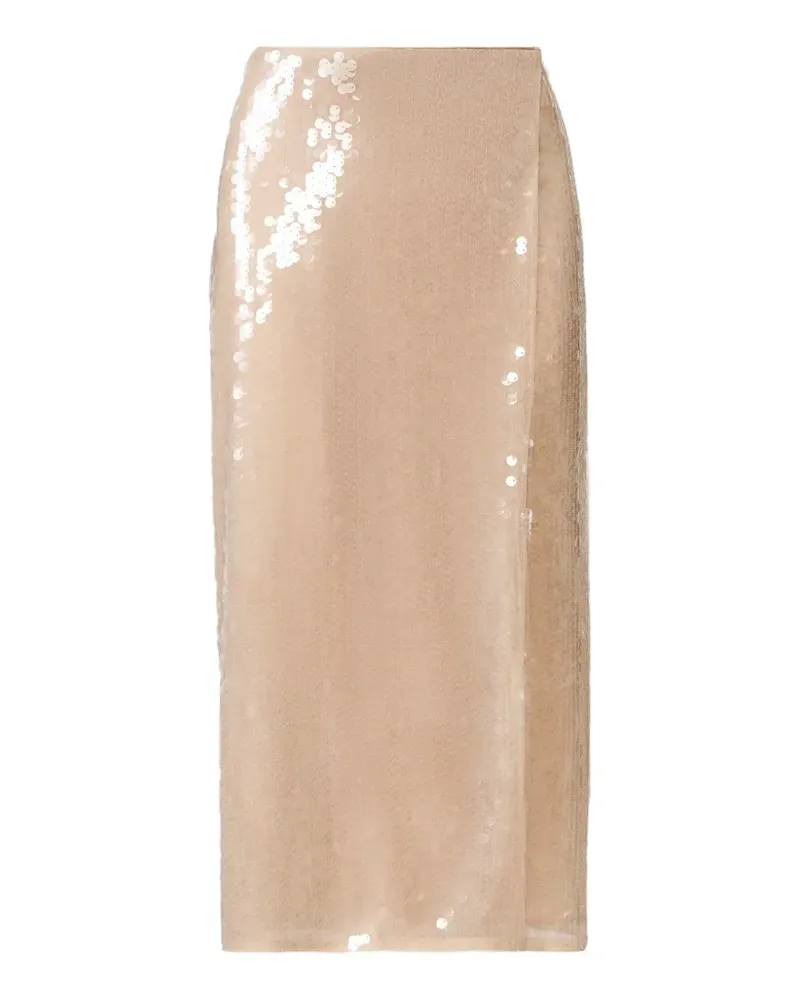 Fabiana Filippi sequin wrap midi skirt - Nude Nude