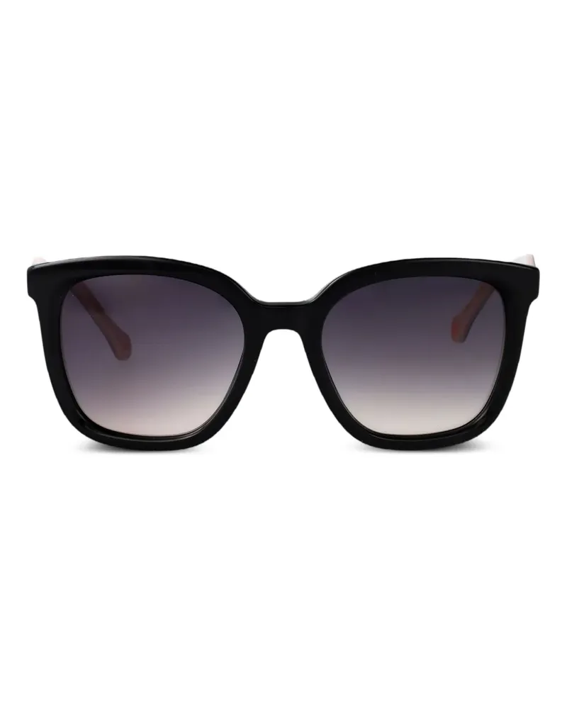 Carolina Herrera New York Eckige Sonnenbrille - Schwarz Schwarz