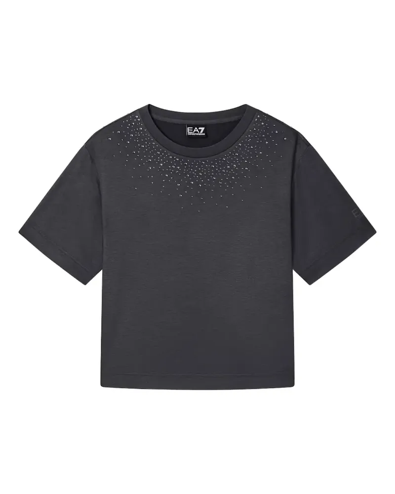 EA7 T-Shirt mit Strass - Grau Grau