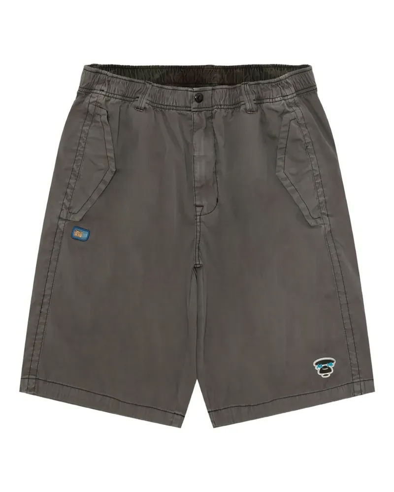 BAPE logo-patch shorts - Grau Grau