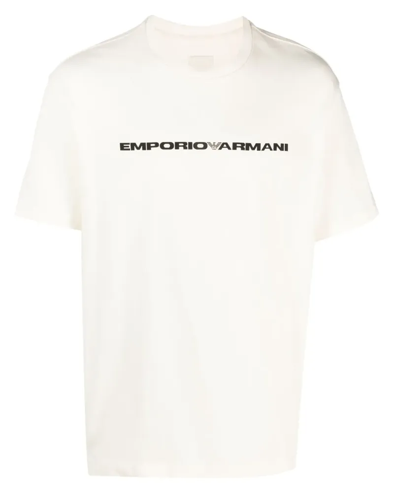 Emporio Armani T-Shirt mit Logo-Print - Nude Nude