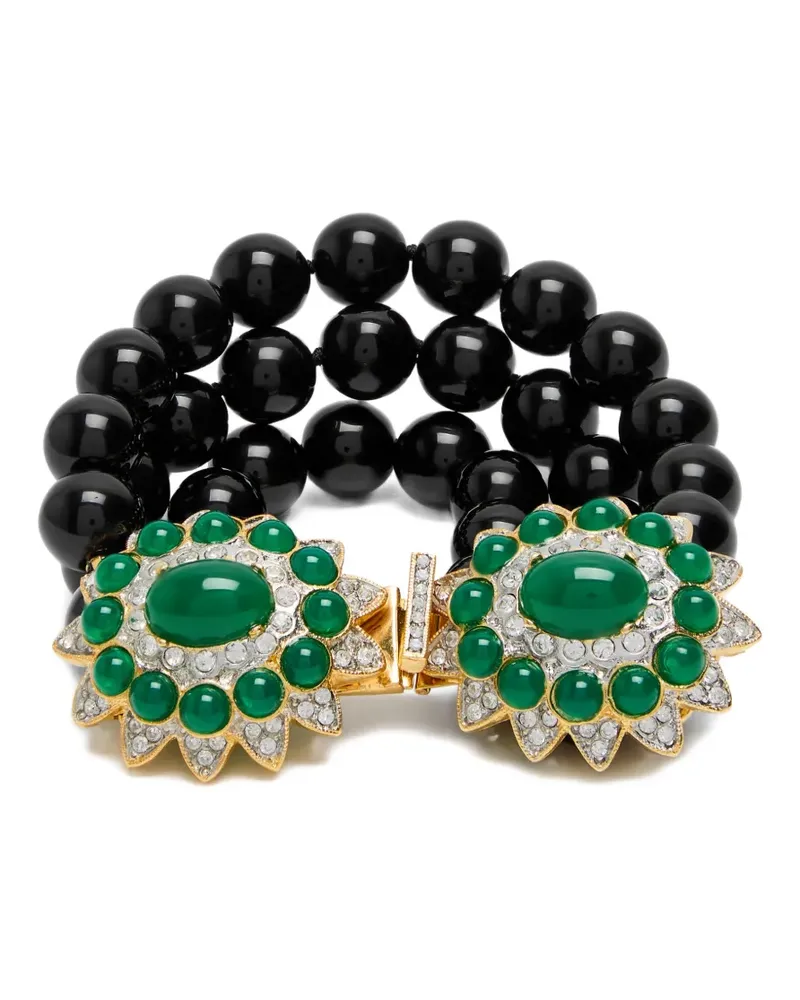 Kenneth Jay Lane beaded bracelet - Gold Gold