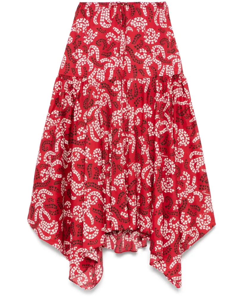 Lanvin Midirock mit Print - Rot Rot