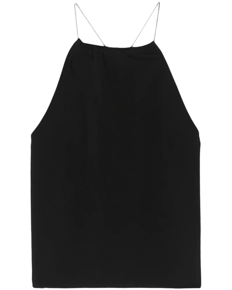 THOM KROM Gerafftes Tanktop mit Kettenträgern - Schwarz Schwarz