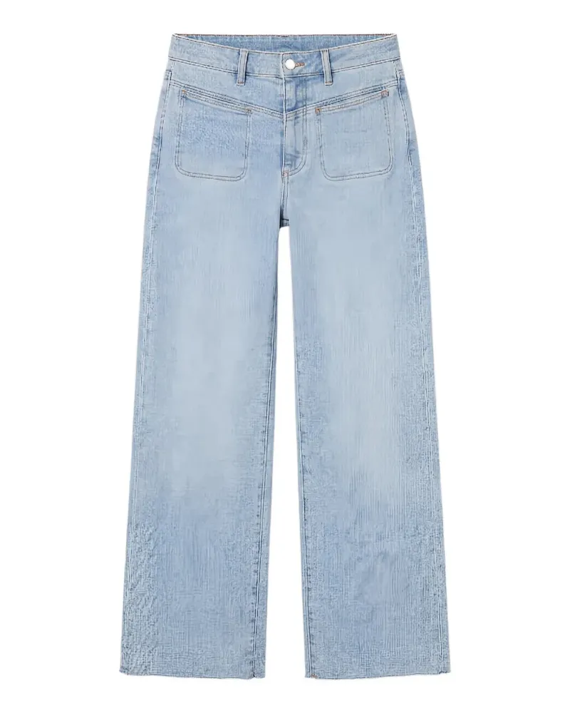 Paige Anessa Jeans mit weitem Bein - Blau Blau