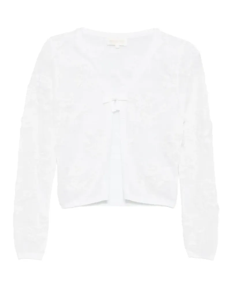 SHUSHU/TONG threadwork bow cardigan - Schwarz Schwarz