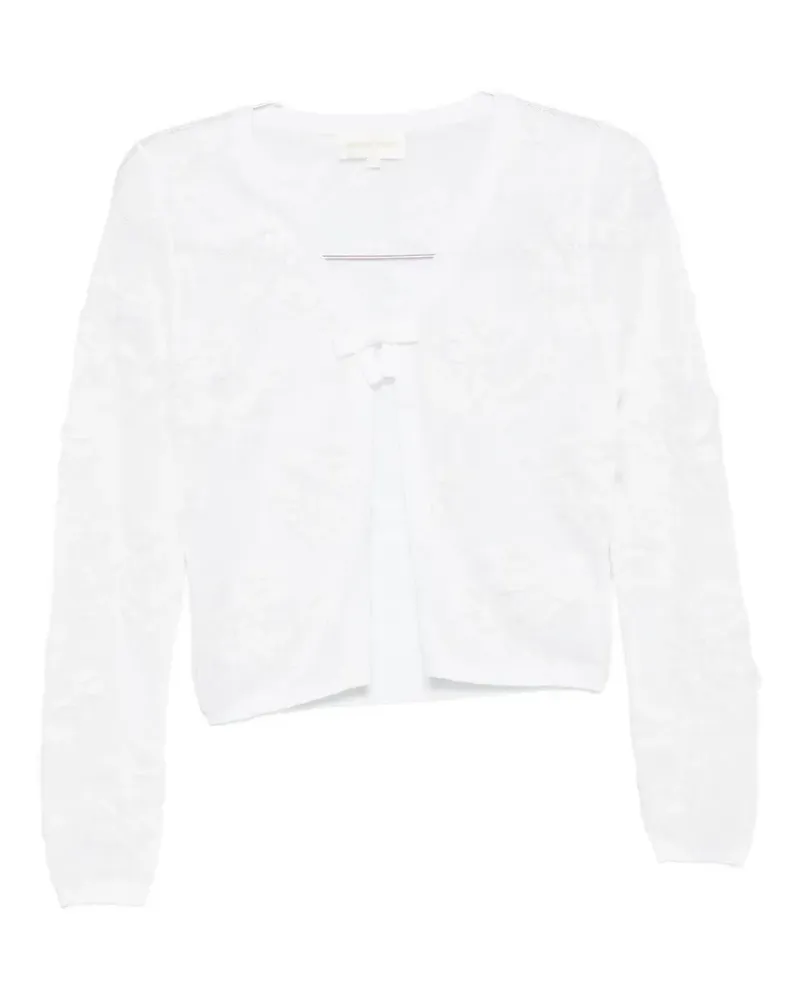 SHUSHU/TONG threadwork bow cardigan - Schwarz Schwarz