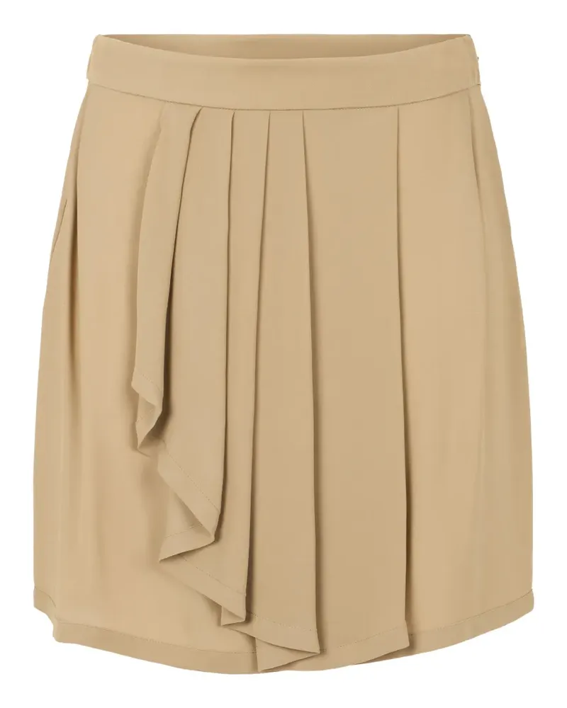 Alberta Ferretti draped pleated mini skirt - Nude Nude