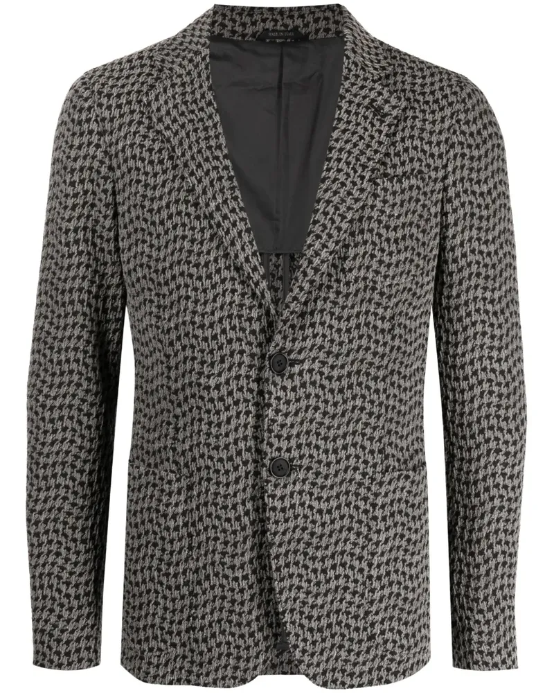Giorgio Armani Sakko mit Hahnentrittmuster - Grau Grau