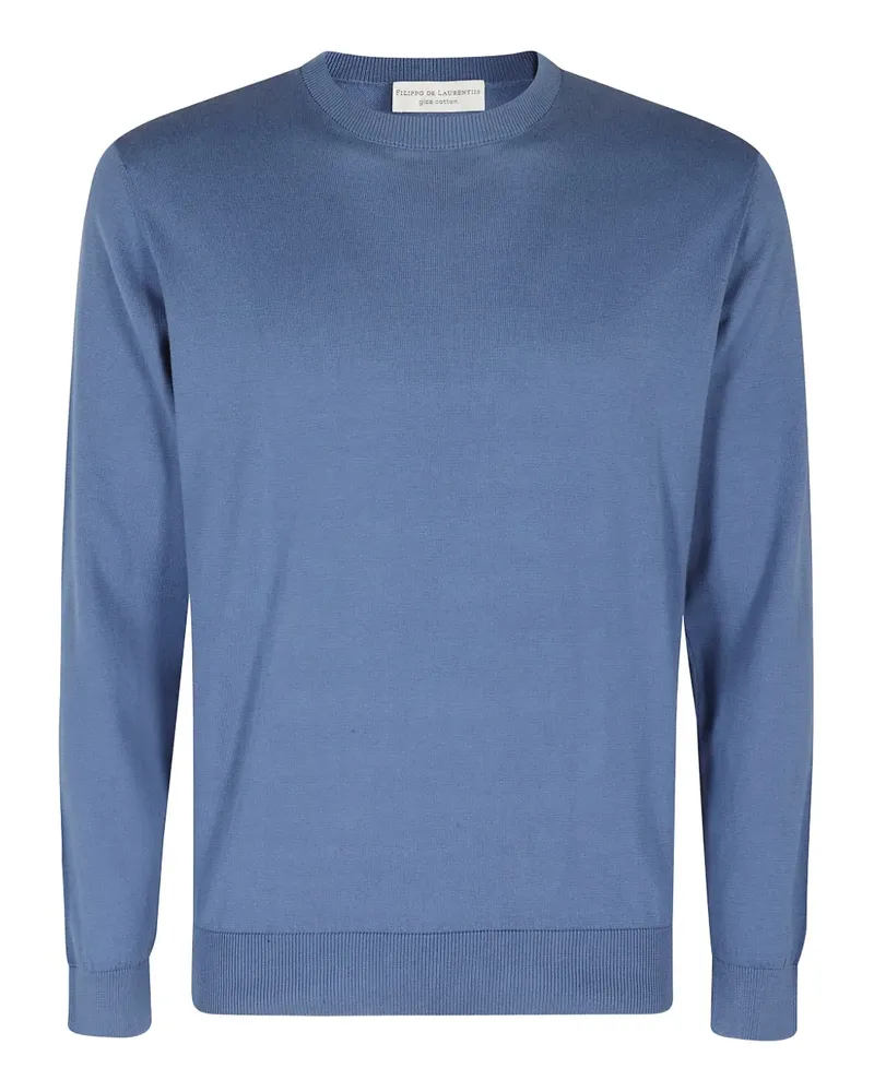 Filippo de Laurentiis Fein gestrickter Pullover - Blau Blau