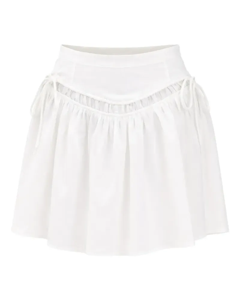 Pinko high-waisted flared mini skirt - Weiß Weiß