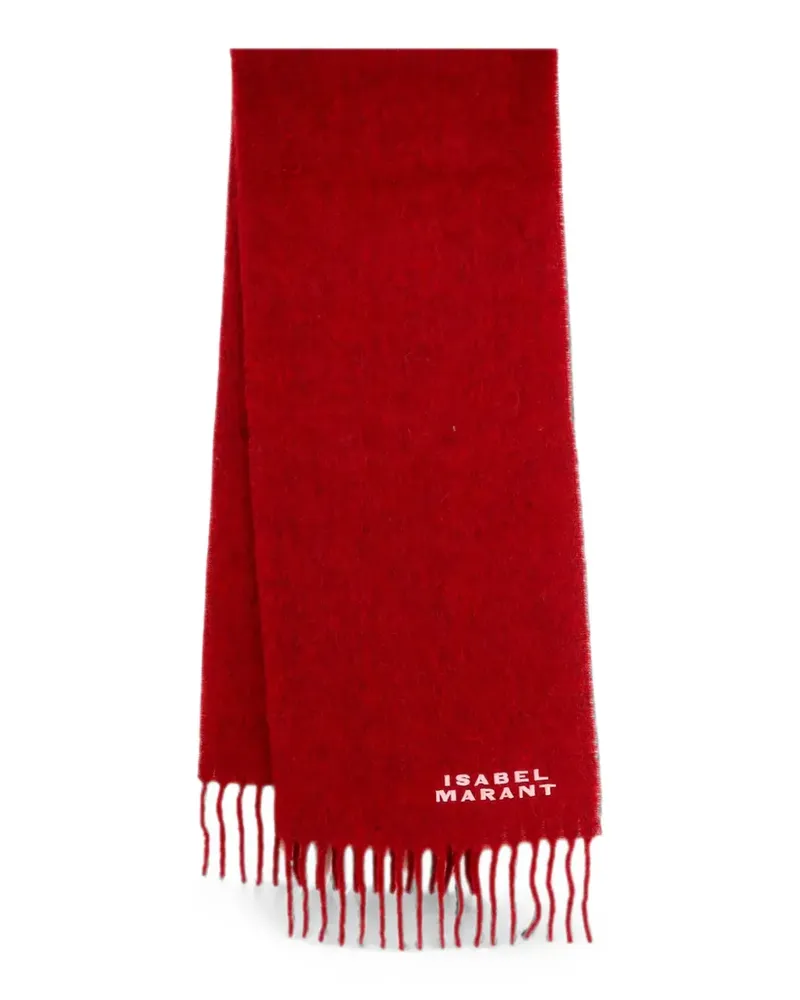 Isabel Marant Schal mit Logo-Stickerei - Rot Rot