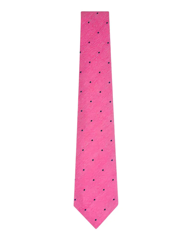 Kiton polka-dot silk tie - Rosa Rosa