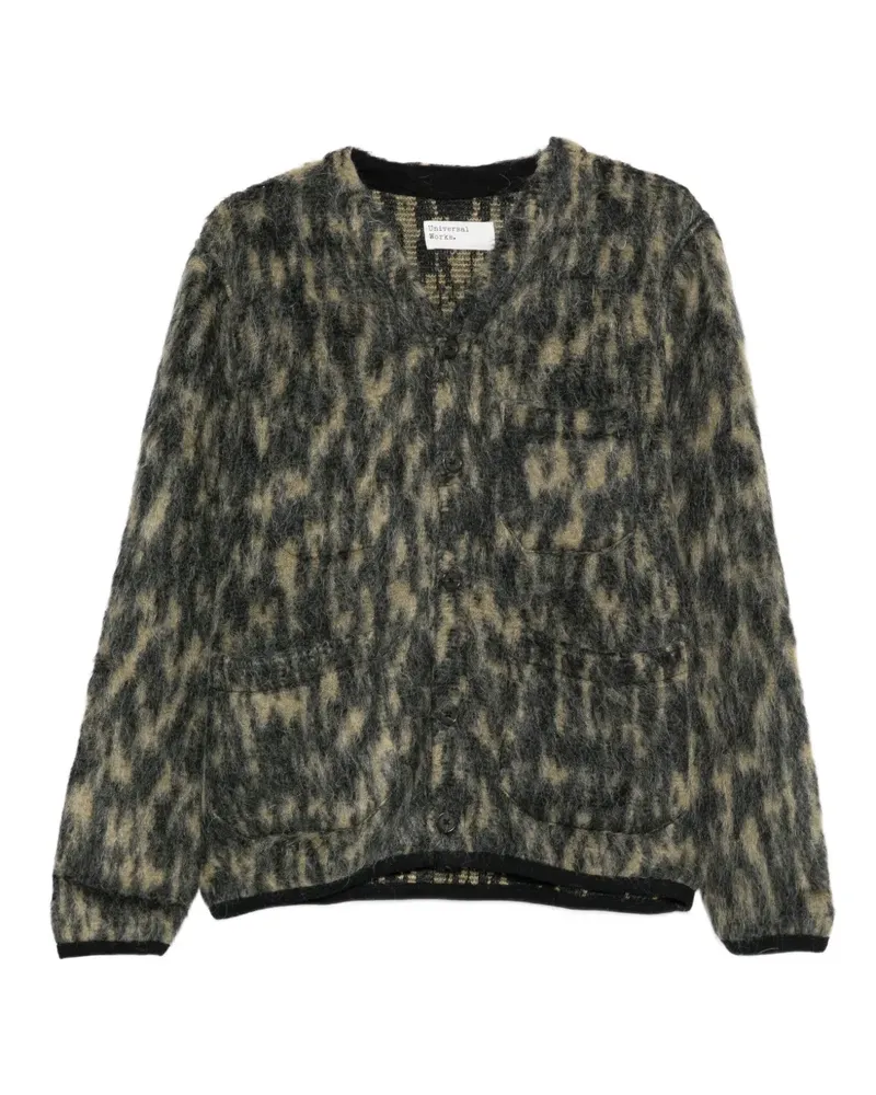 Universal Works Cardigan mit Animal-Print - Grün Grün