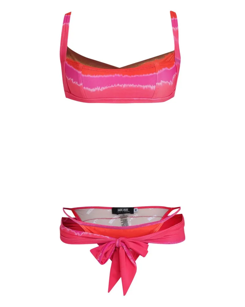 Amir Slama Bikini mit Batikmuster - Rosa Rosa