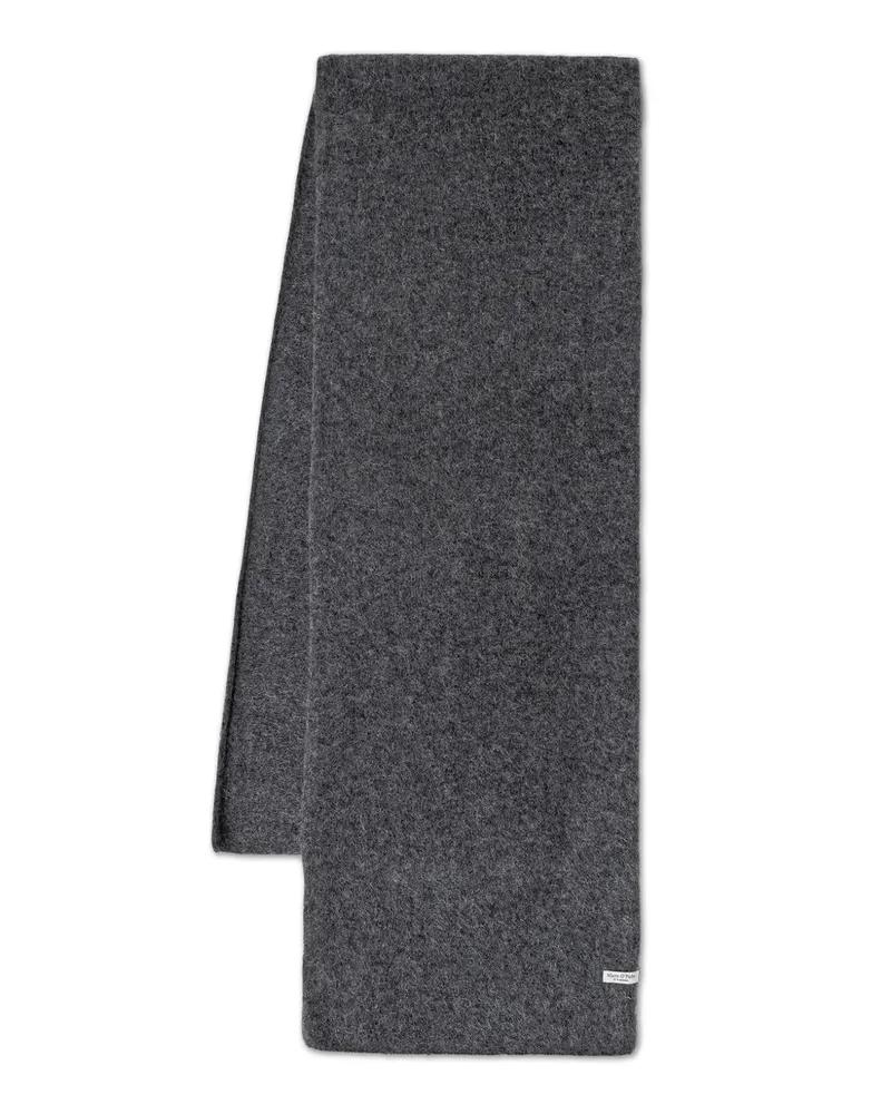 Marc O'Polo logo-patch scarf - Grau Grau