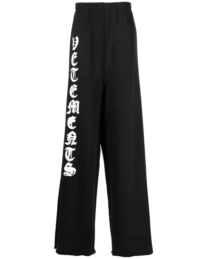 VETEMENTS Jogginghose mit Logo-Print - Schwarz Schwarz