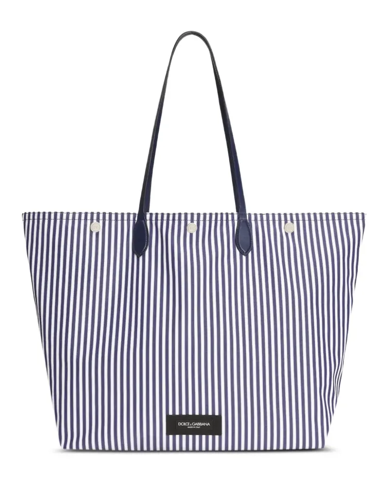 Dolce & Gabbana Essenza Popeline Tote Bag - Blau Blau