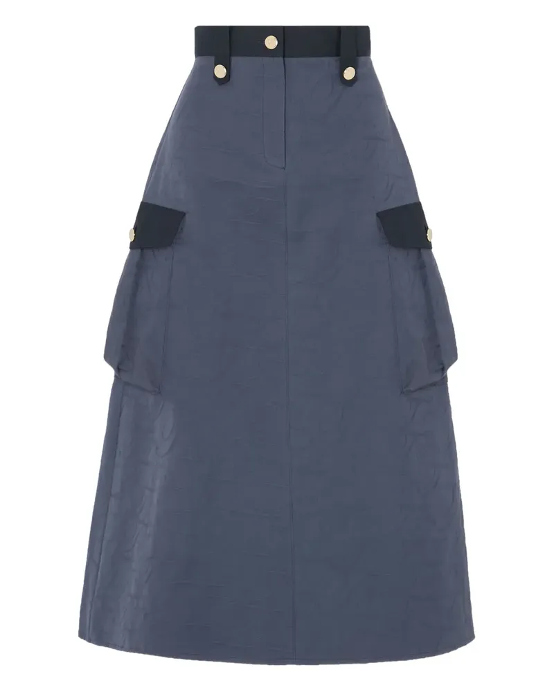 Temperley London Victory Maxirock mit Tasche - Blau Blau