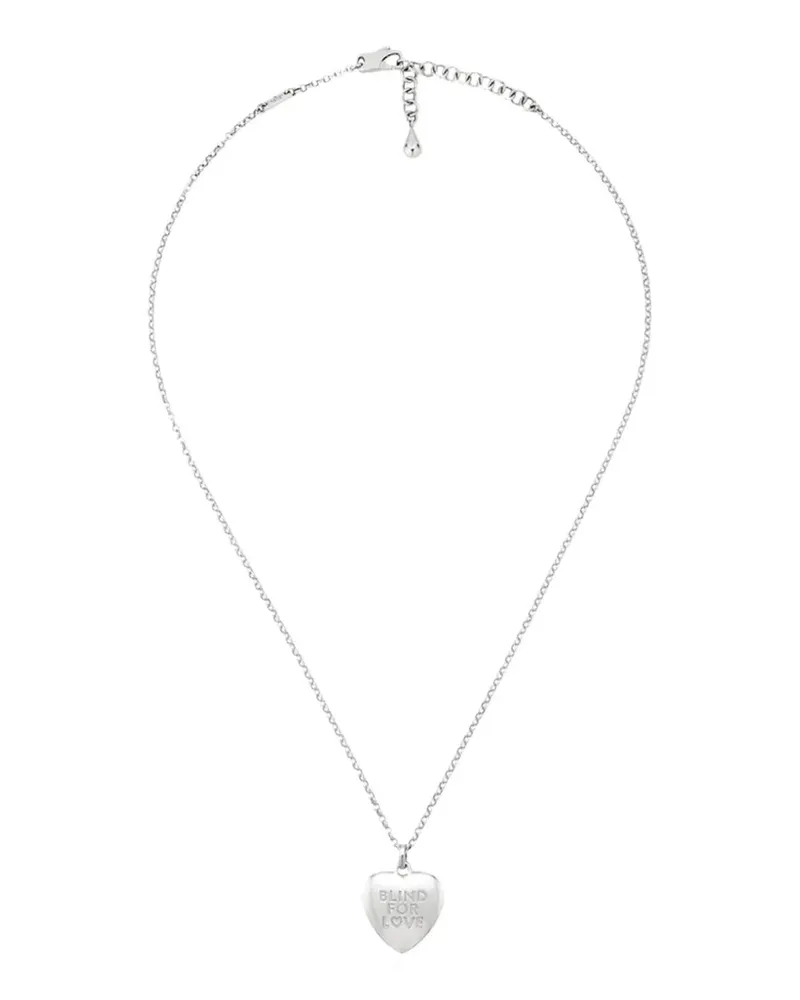 Gucci Blind For Love heart-pendant necklace - Silber Silber