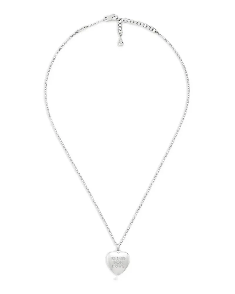 Gucci Blind For Love heart-pendant necklace - Silber Silber