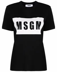 MSGM T-Shirt mit Logo-Print Schwarz