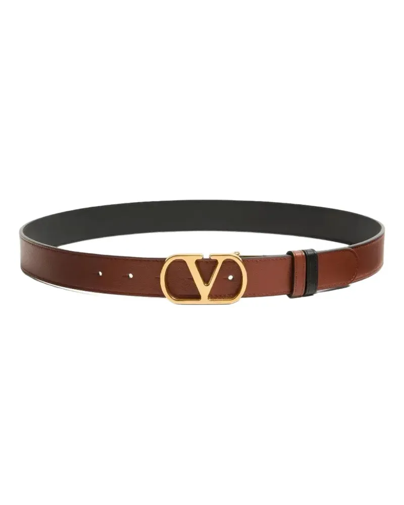 Valentino Garavani vV-ogo leather belt - Schwarz Schwarz