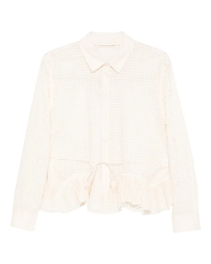 Ulla Johnson Kelila cut-out long-sleeve shirt - Nude Nude