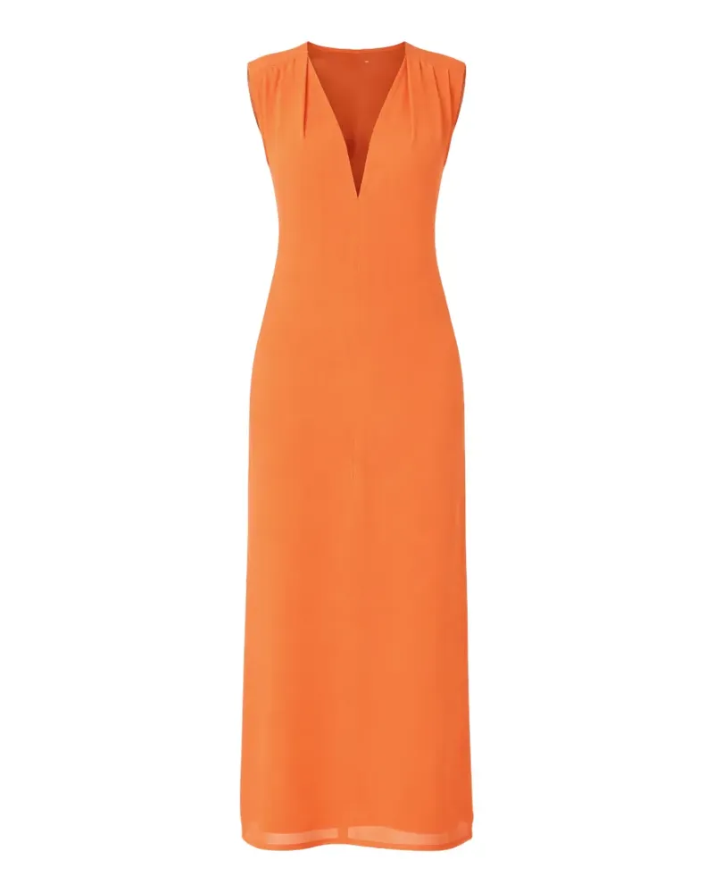 Moschino V-neck sleeveless midi dress - Orange Orange