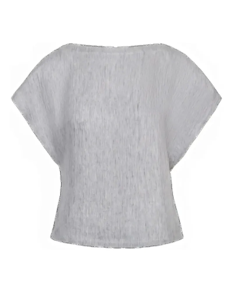 TWP boat-neck cap-sleeve top - Grau Grau