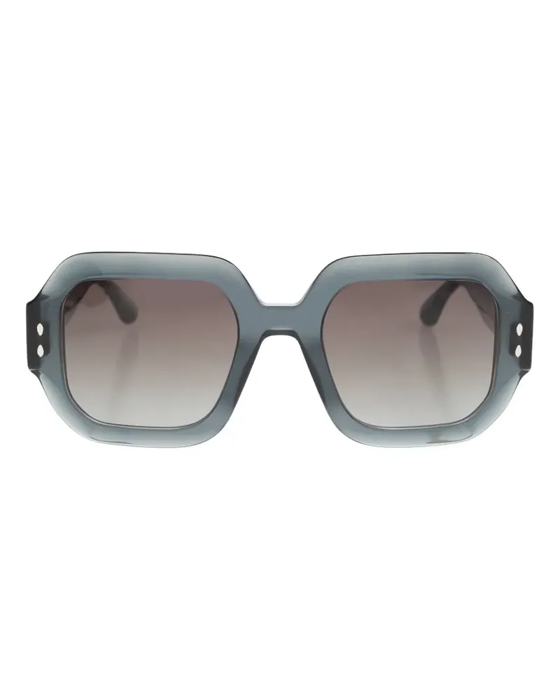 Isabel Marant geometric-frame stud-details sunglasses - Grau Grau