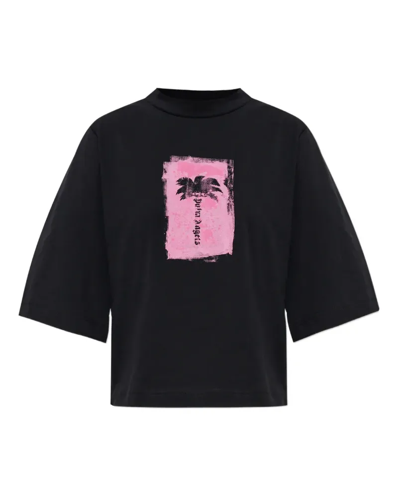 Palm Angels palm-print T-shirt - Schwarz Schwarz