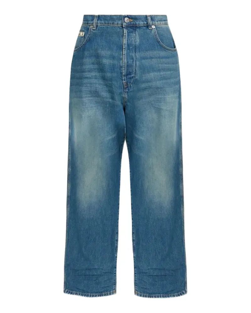 Moschino Ausgeblichene Straight-Leg-Jeans - Blau Blau