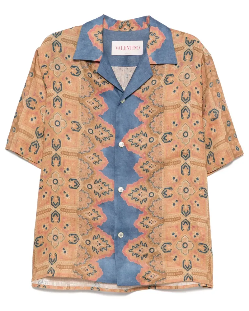 Valentino Garavani Bowlinghemd mit Voyage Imaginaire-Print - Braun Braun