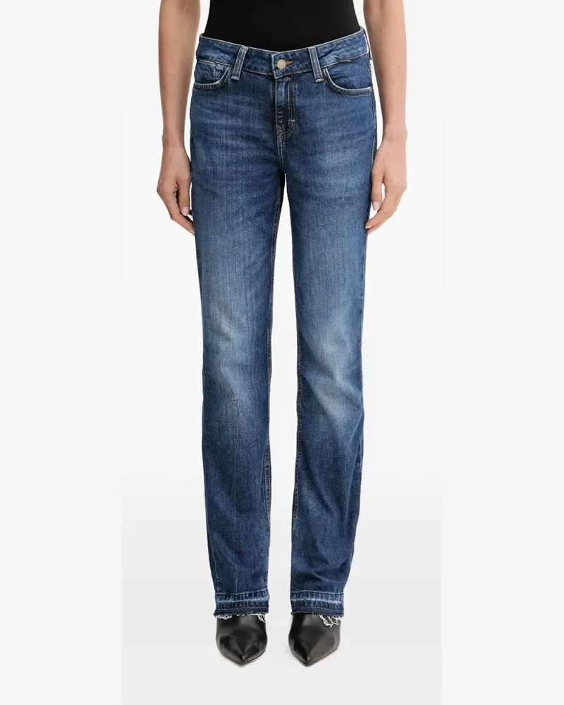 Guess raw-cut straight-leg jeans - Blau Blau