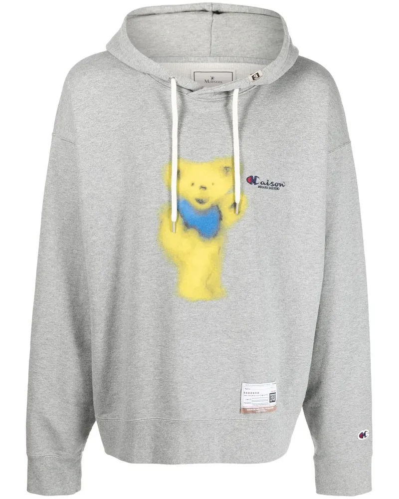 MIHARAYASUHIRO Hoodie mit grafischem Print - Grau Grau