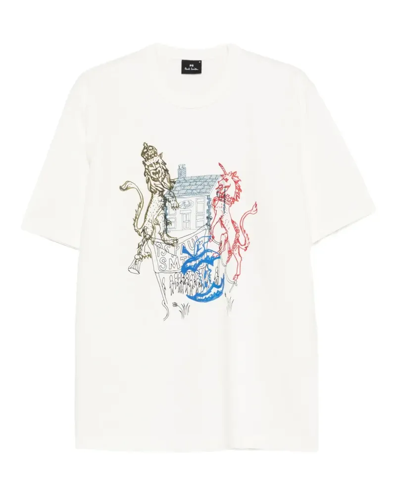 Paul Smith Pub Crest Oversized-T-Shirt - Weiß Weiß