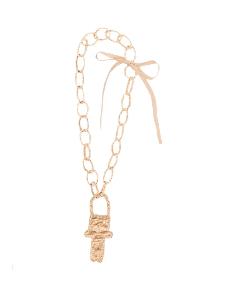 Jejia beaded necklace - Nude Nude